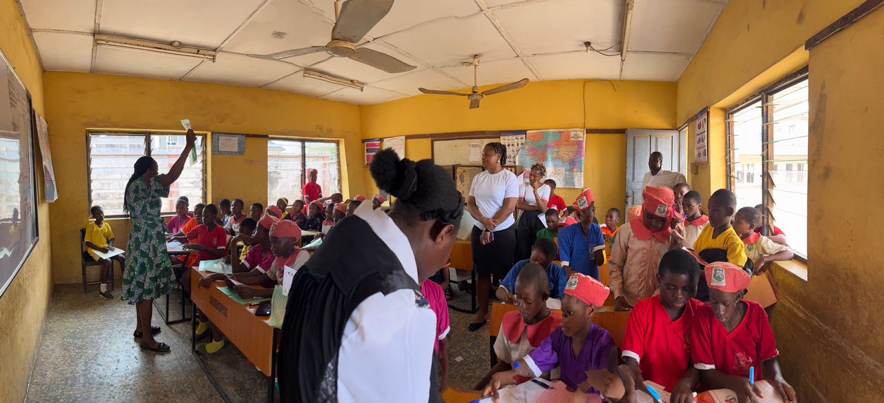 Children engaged in learning at an HHF school outreach session